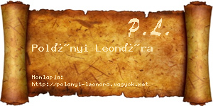Polányi Leonóra névjegykártya